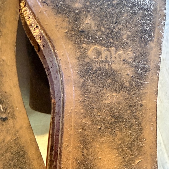 CHLOE Camille Wedge Slide Sandal in Dark Griege / Taupe sz US 7 / IT 37 RARE! - Picture 13 of 13